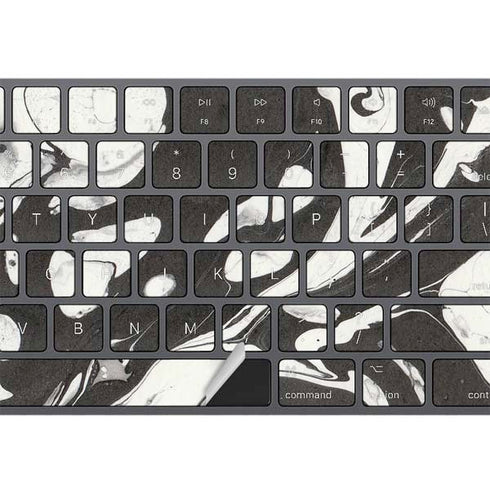 Marbleized Black Magic Keyboard with Numeric Keypad Skin