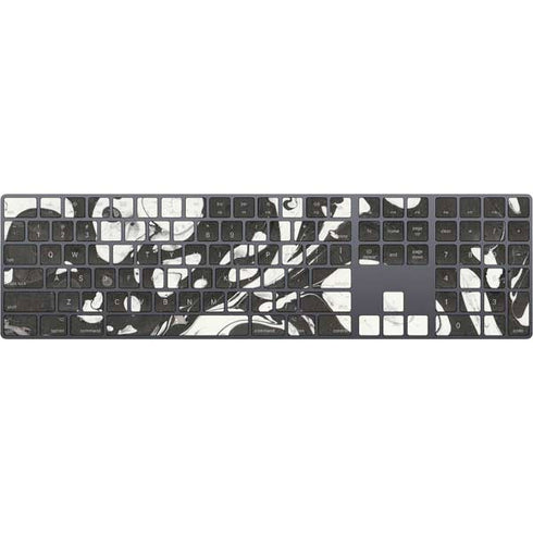 Marbleized Black Magic Keyboard with Numeric Keypad Skin