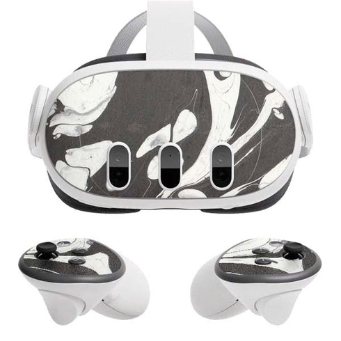 Marbleized Black Meta Quest 3 Skin