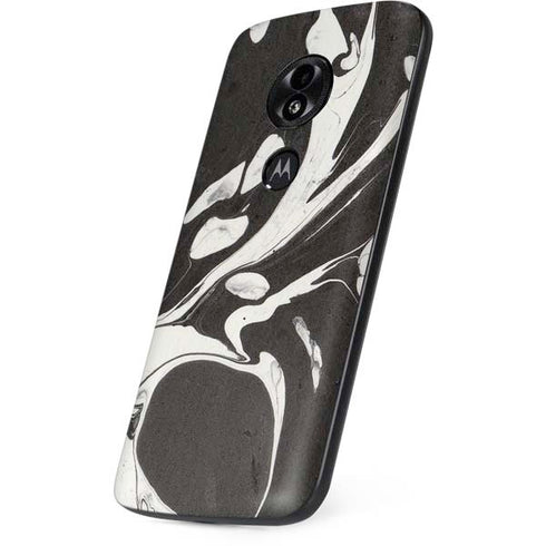 Marbleized Black Moto E5 Play Skin