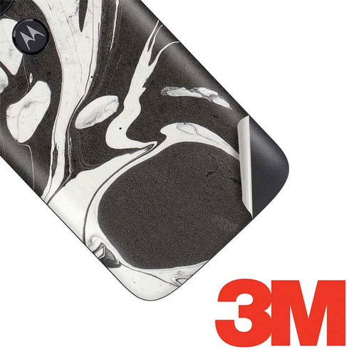 Marbleized Black Moto E5 Play Skin