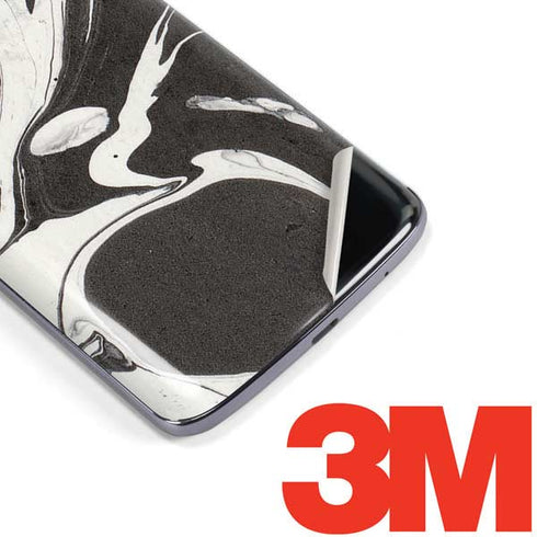 Marbleized Black Moto E5 Plus Skin