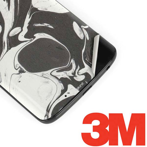 Marbleized Black Moto G6 Skin