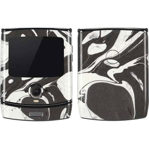 Marbleized Black Motorola RAZR Skin