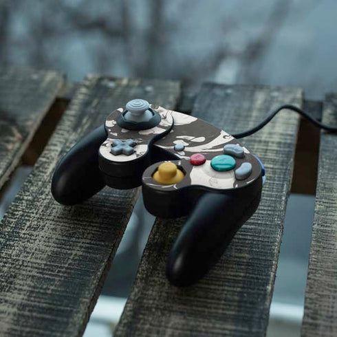 Marbleized Black Nintendo GameCube Controller Skin