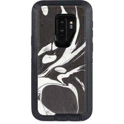 Marbleized Black Otterbox Defender Galaxy Skin