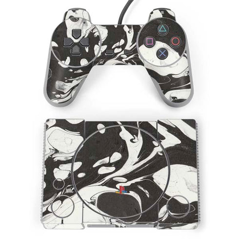 Marbleized Black PlayStation Classic Bundle Skin