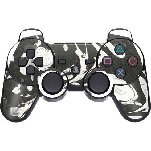 Marbleized Black PS3 Dual Shock wireless controller Skin