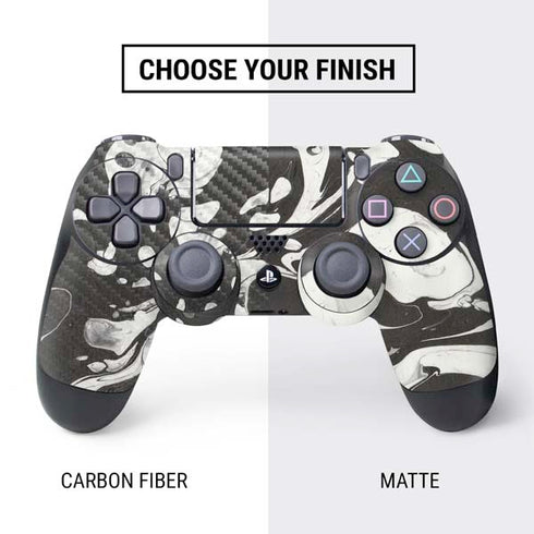 Marbleized Black PS4 Controller Skin