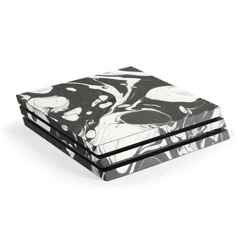Marbleized Black PS4 Pro Console Skin