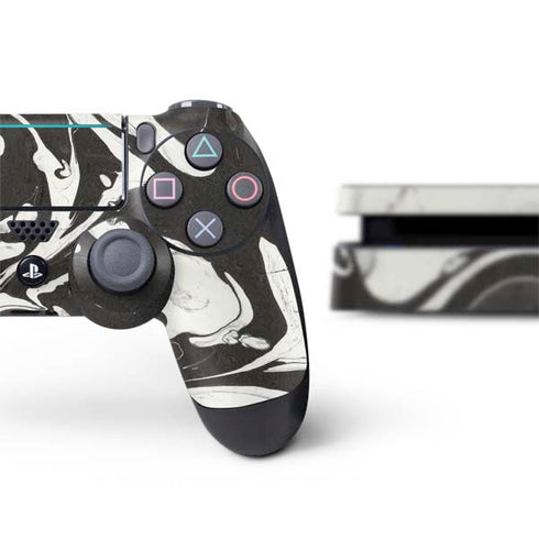 Marbleized Black PS4 Slim Bundle Skin