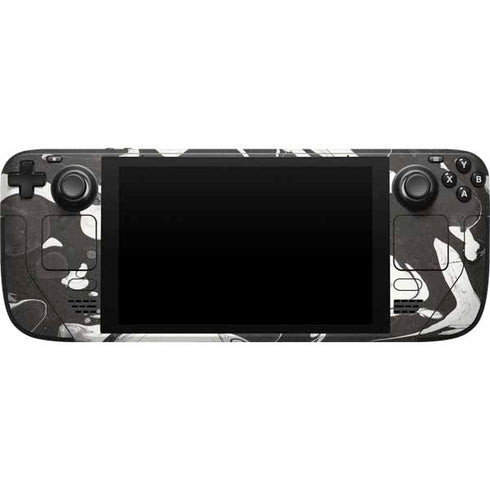 Marbleized Black Steam Deck Handheld Gaming Computer Skin
