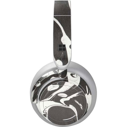Marbleized Black Surface Headphones Skin