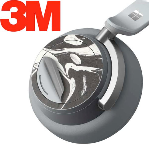 Marbleized Black Surface Headphones Skin