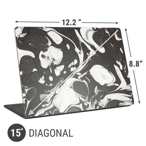 Marbleized Black Universal Laptop 15in (12.2 x 8.8in) Skin