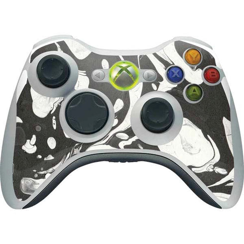 Marbleized Black Xbox 360 Wireless Controller Skin