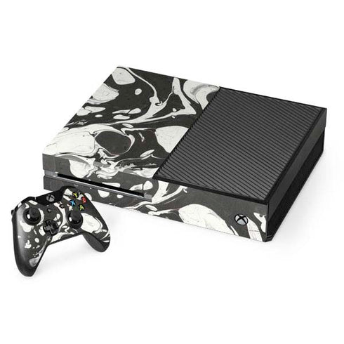 Marbleized Black Xbox One Console and Controller Bundle Skin
