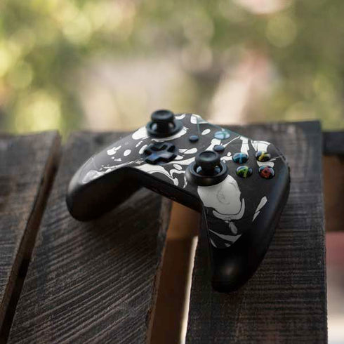 Marbleized Black Xbox One Elite Controller Skin