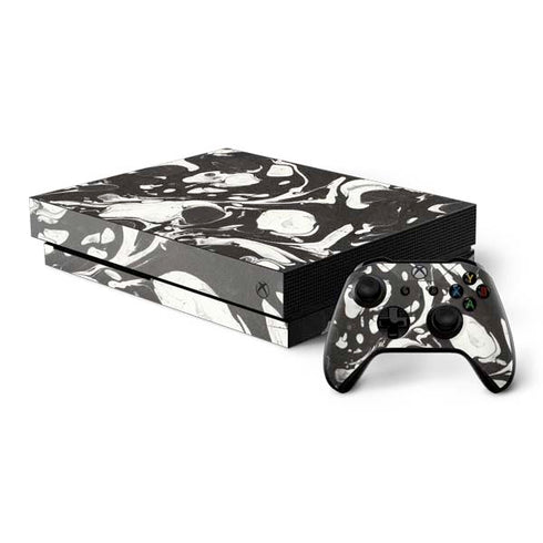 Marbleized Black Xbox One X Bundle Skin