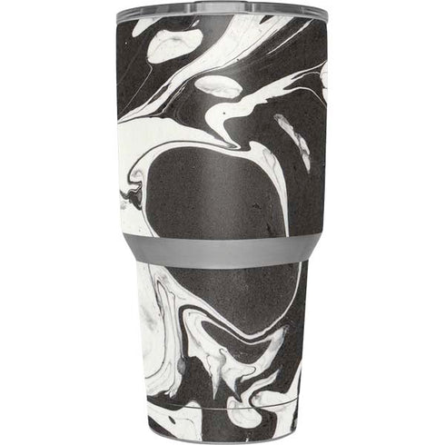 Marbleized Black Yeti 30oz Rambler Tumbler Skin