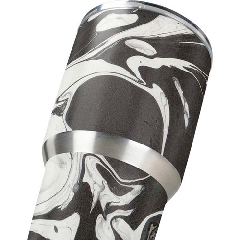Marbleized Black Yeti 30oz Rambler Tumbler Skin