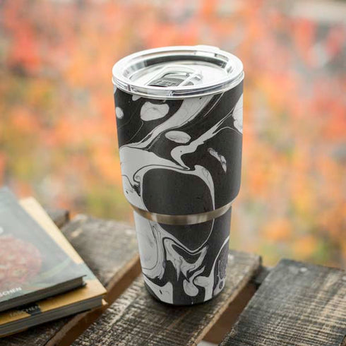 Marbleized Black Yeti 30oz Rambler Tumbler Skin