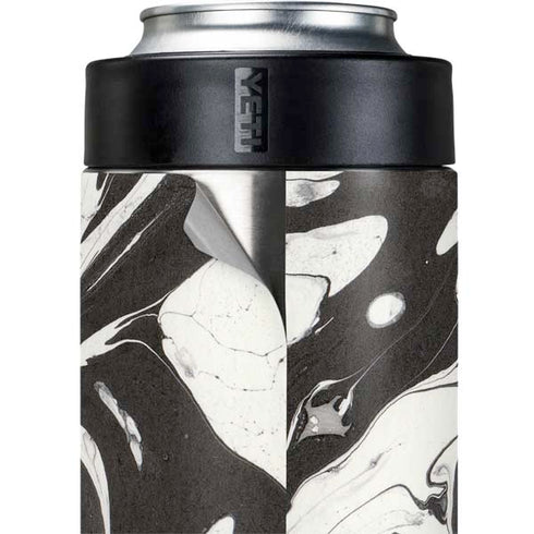 Marbleized Black Yeti Colster Can Insulator Skin