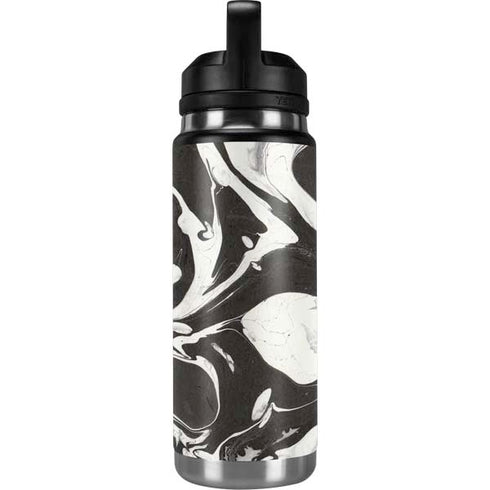 Marbleized Black YETI Rambler 26oz Bottle Skin