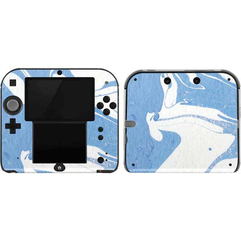 Marbleized Blue Nintendo 2DS Skin
