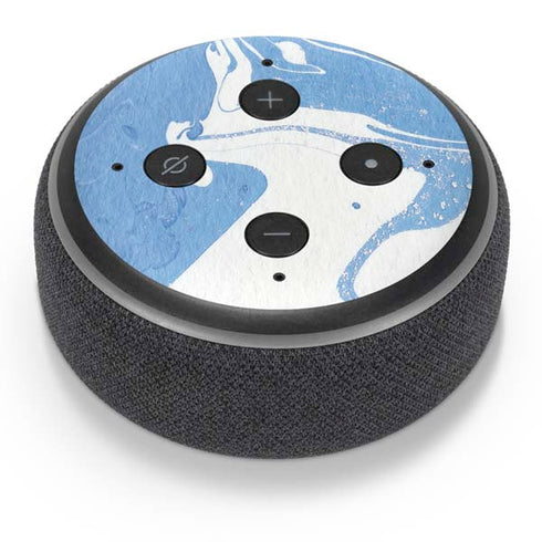 Marbleized Blue Amazon Echo Dot Skin