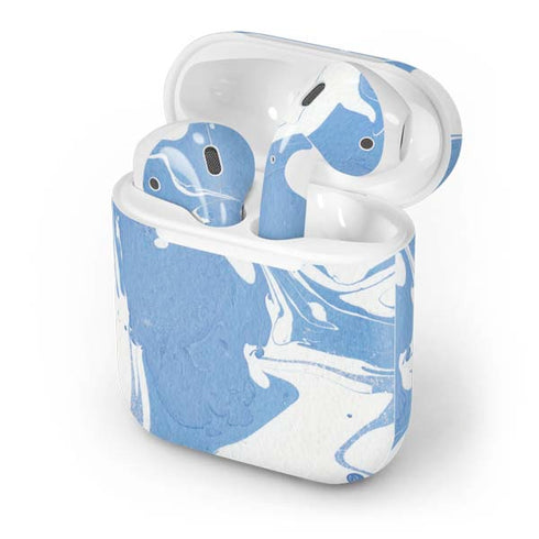 Marbleized Blue Apple AirPods Skin
