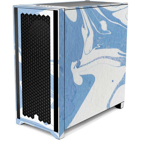 Marbleized Blue Corsair 4000D Tempered Glass Mid-Tower ATX Case Skin