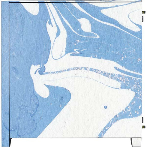 Marbleized Blue Corsair 4000D Tempered Glass Mid-Tower ATX Case Skin