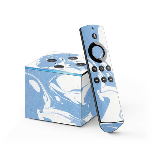 Marbleized Blue Fire TV Cube Skin