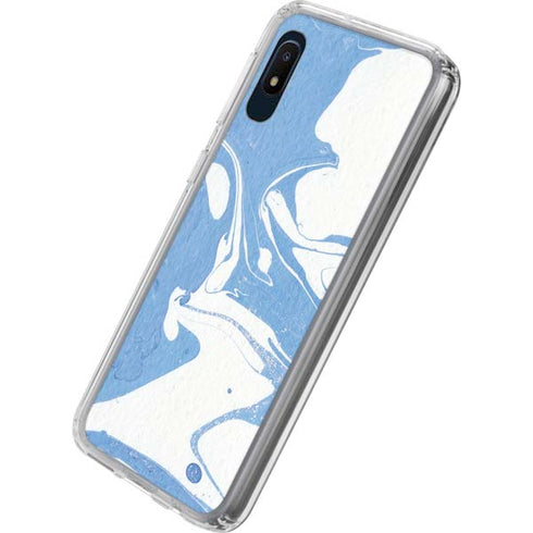 Marbleized Blue Galaxy A10e Clear Case