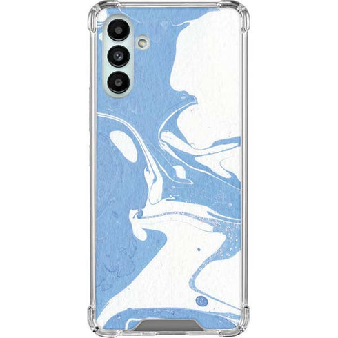 Marbleized Blue Galaxy A13 5G Clear Case