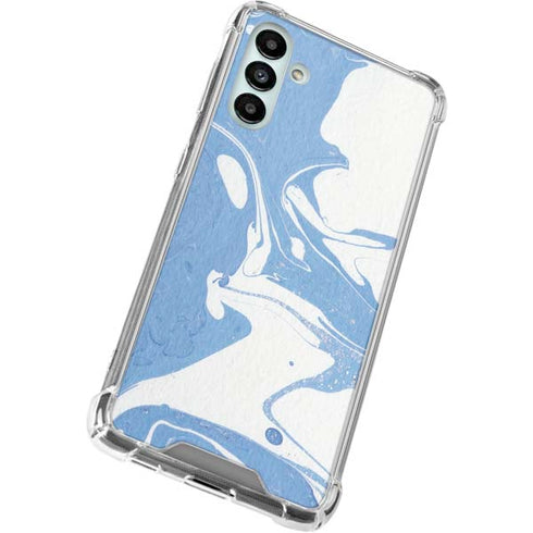 Marbleized Blue Galaxy A13 5G Clear Case
