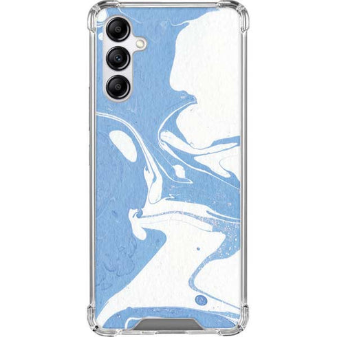 Marbleized Blue Galaxy A14 5G Clear Case