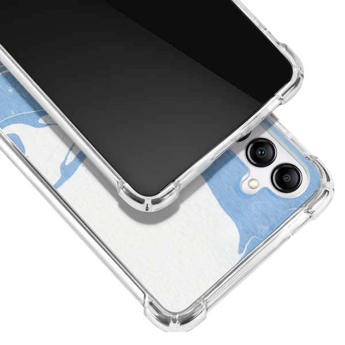 Marbleized Blue Galaxy A14 5G Clear Case