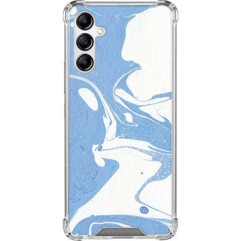Marbleized Blue Galaxy A15 5G Clear Case