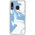 Marbleized Blue Galaxy A20 Clear Case