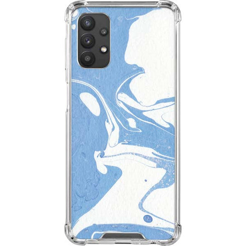 Marbleized Blue Galaxy A32 5G Clear Case