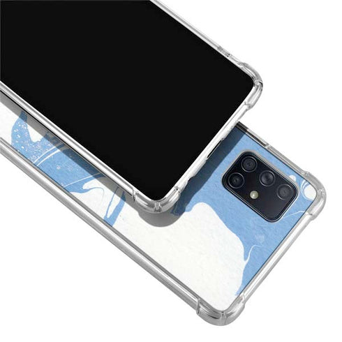 Marbleized Blue Galaxy A51 5G Clear Case