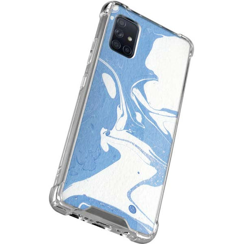 Marbleized Blue Galaxy A51 5G Clear Case