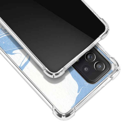 Marbleized Blue Galaxy A52 5G Clear Case
