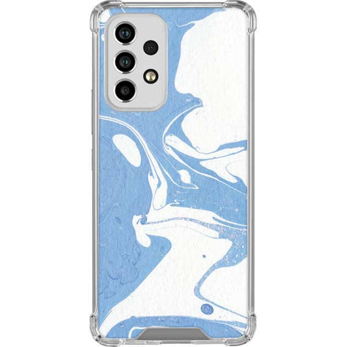 Marbleized Blue Galaxy A53 5G Clear Case