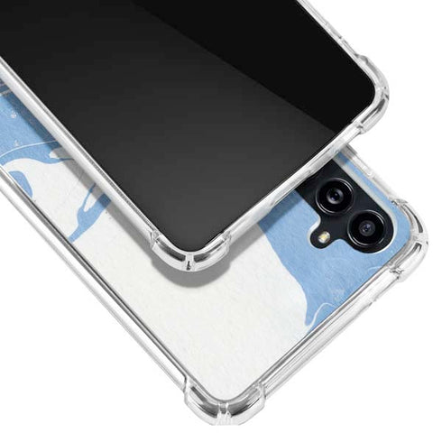 Marbleized Blue Galaxy A54 5G Clear Case
