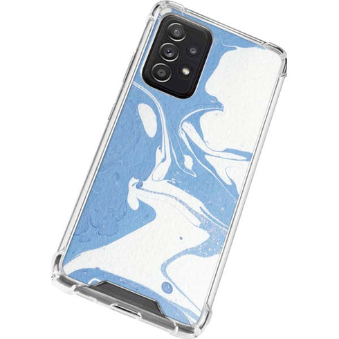 Marbleized Blue Galaxy A72 5G Clear Case