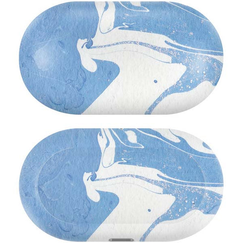 Marbleized Blue Galaxy Buds Plus Skin