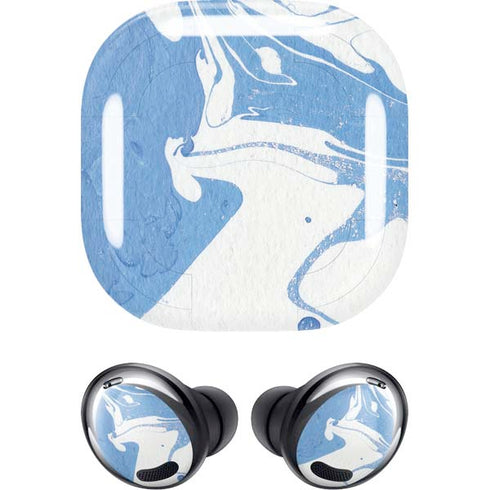 Marbleized Blue Galaxy Buds Pro Skin
